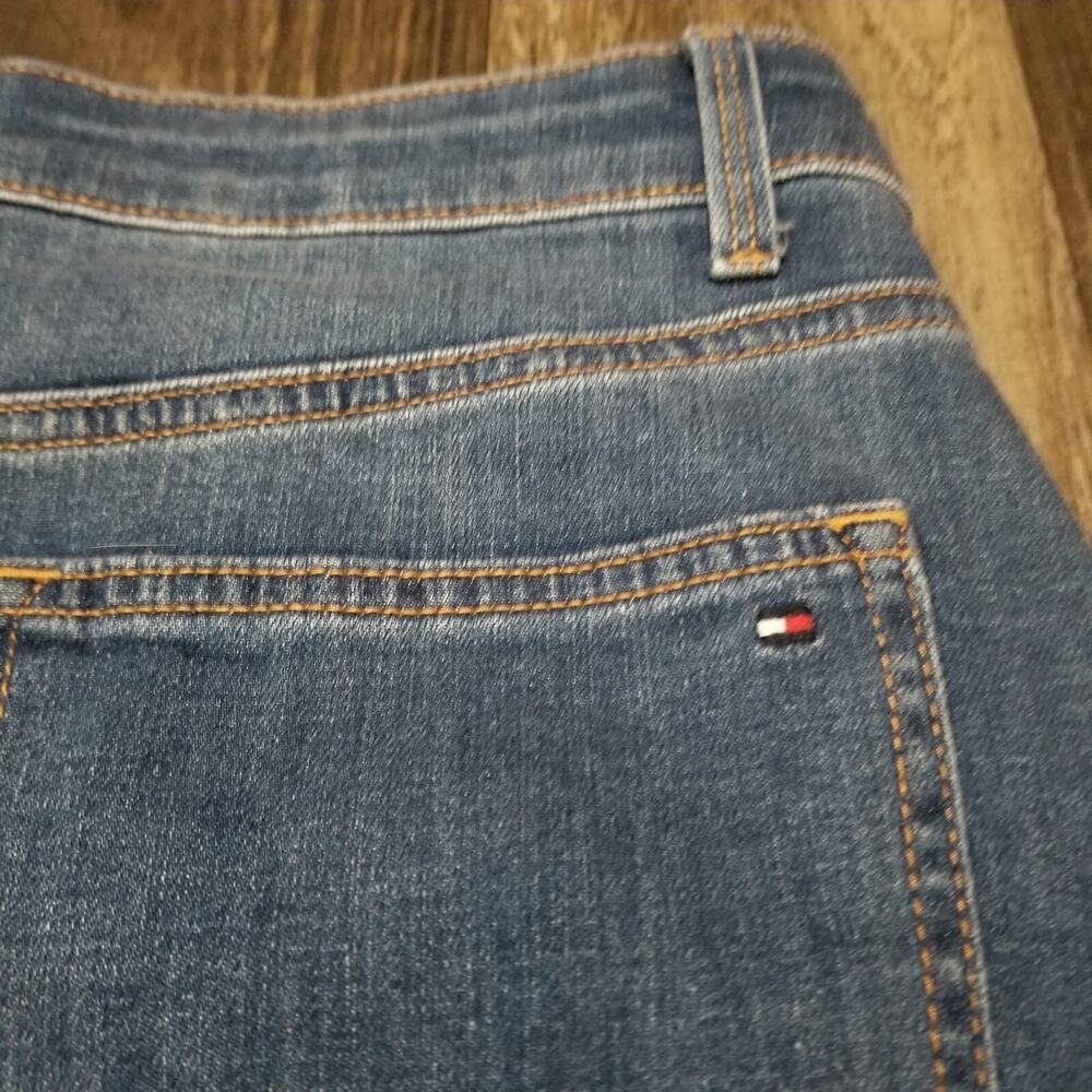 Tommy Hilfiger Womens Jean Skirt 12 Denim Y2K Mini Short Zipper Medium Wash - Picture 12 of 12